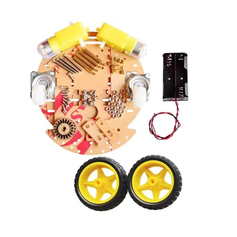 2WD Mini Round KIT Two Wheel Robotic Smart Car Kit with Acrylic Chassis