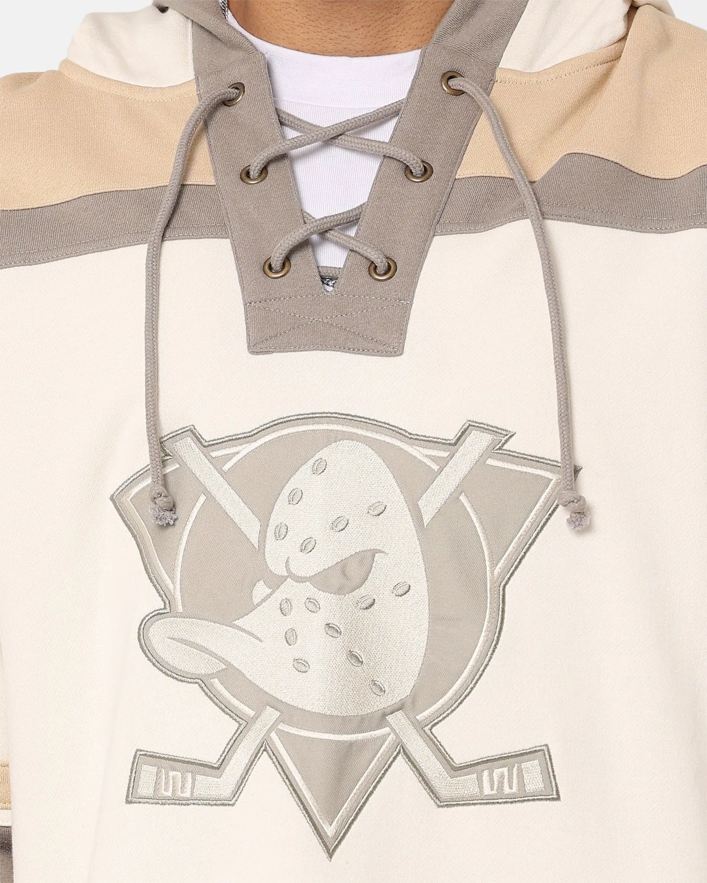 47 Brand Anaheim Ducks Superior Lacer Hoodie Cream/Khaki