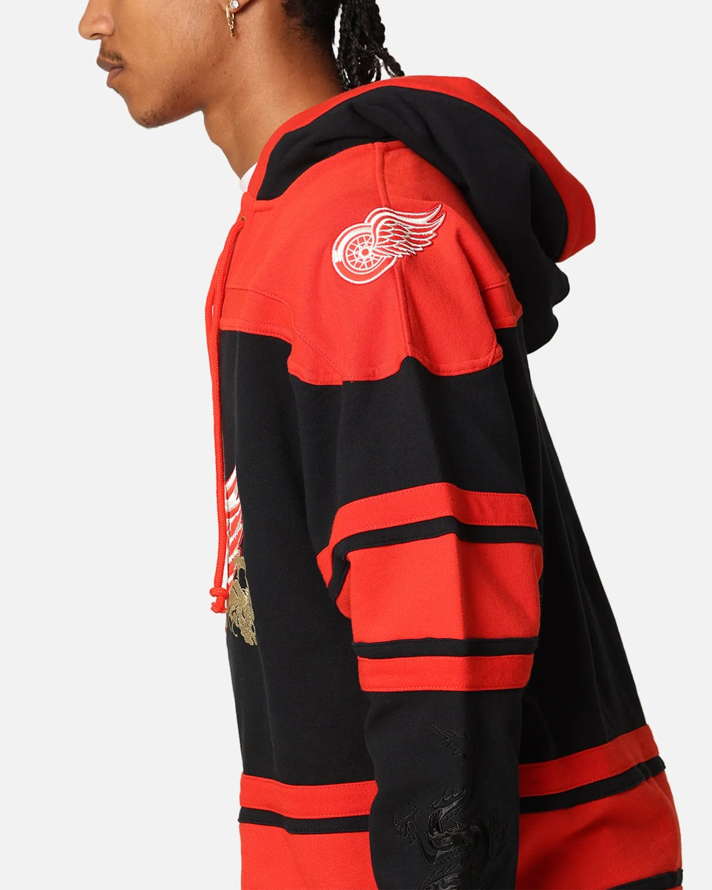 47 Brand Detroit Red Wings 'Year Of The Dragon' Lacer Hoodie Jet Black