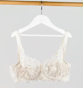 Abstract petal lace full cup [Ivory]