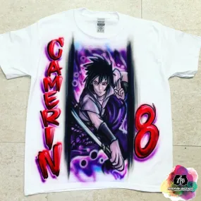 Airbrush Naruto: Sasuke Birthday Shirt Design