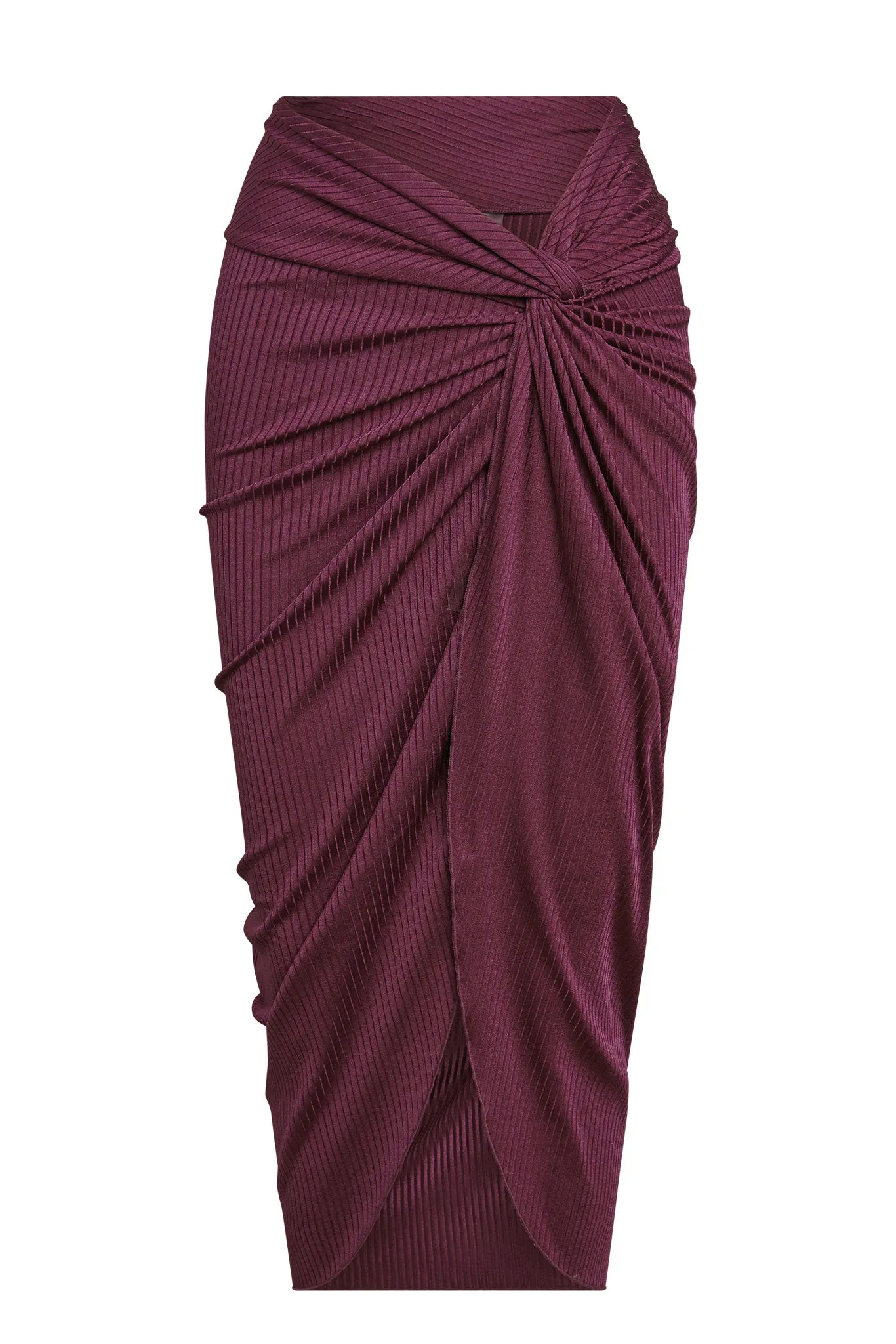 Andros Sarong - Eggplant Wide Rib