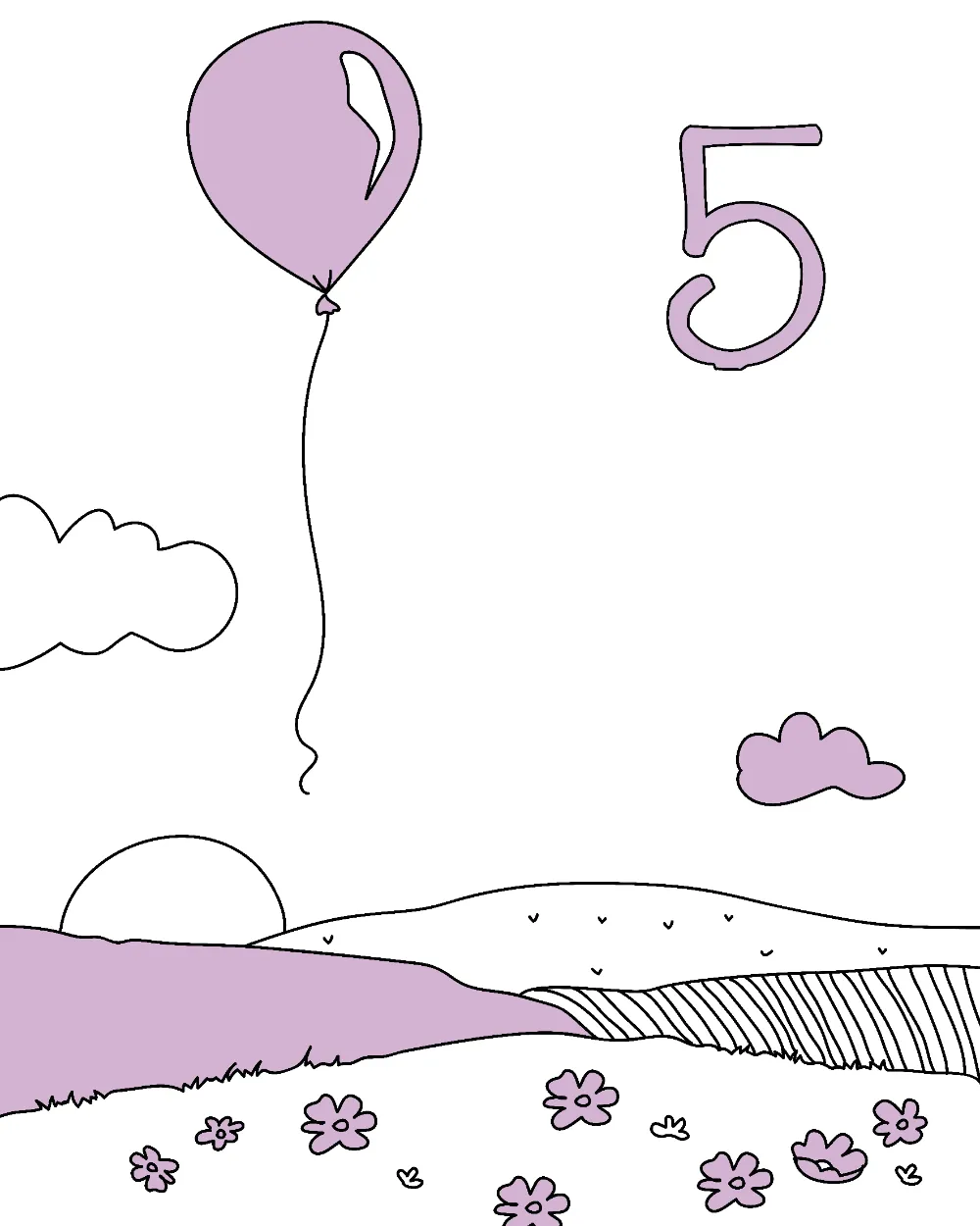 Balloon Flying Sketch Baby Photo Backdrop Photo Prop Background Monthly Pictures Milestone Backdrop