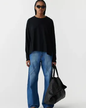 Bassike Boxy Heritage L/S T.Shirt - Black