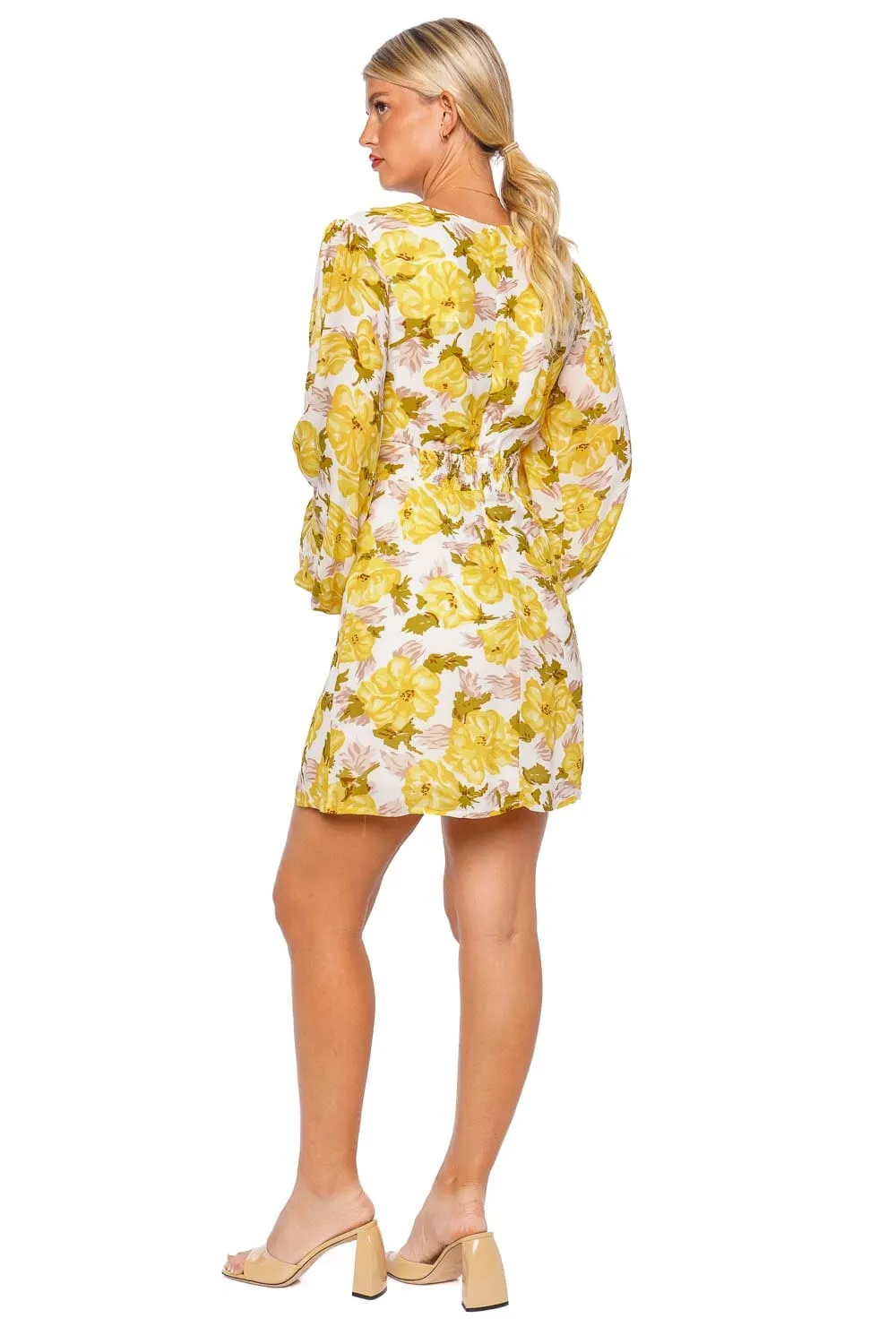 Blythe Isadora Floral Long Sleeve Mini Dress