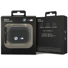 BMW M Series Carbon Double Metal With Ring Case for Airpods Pro 2 Black - BMAP2WMPUCA2