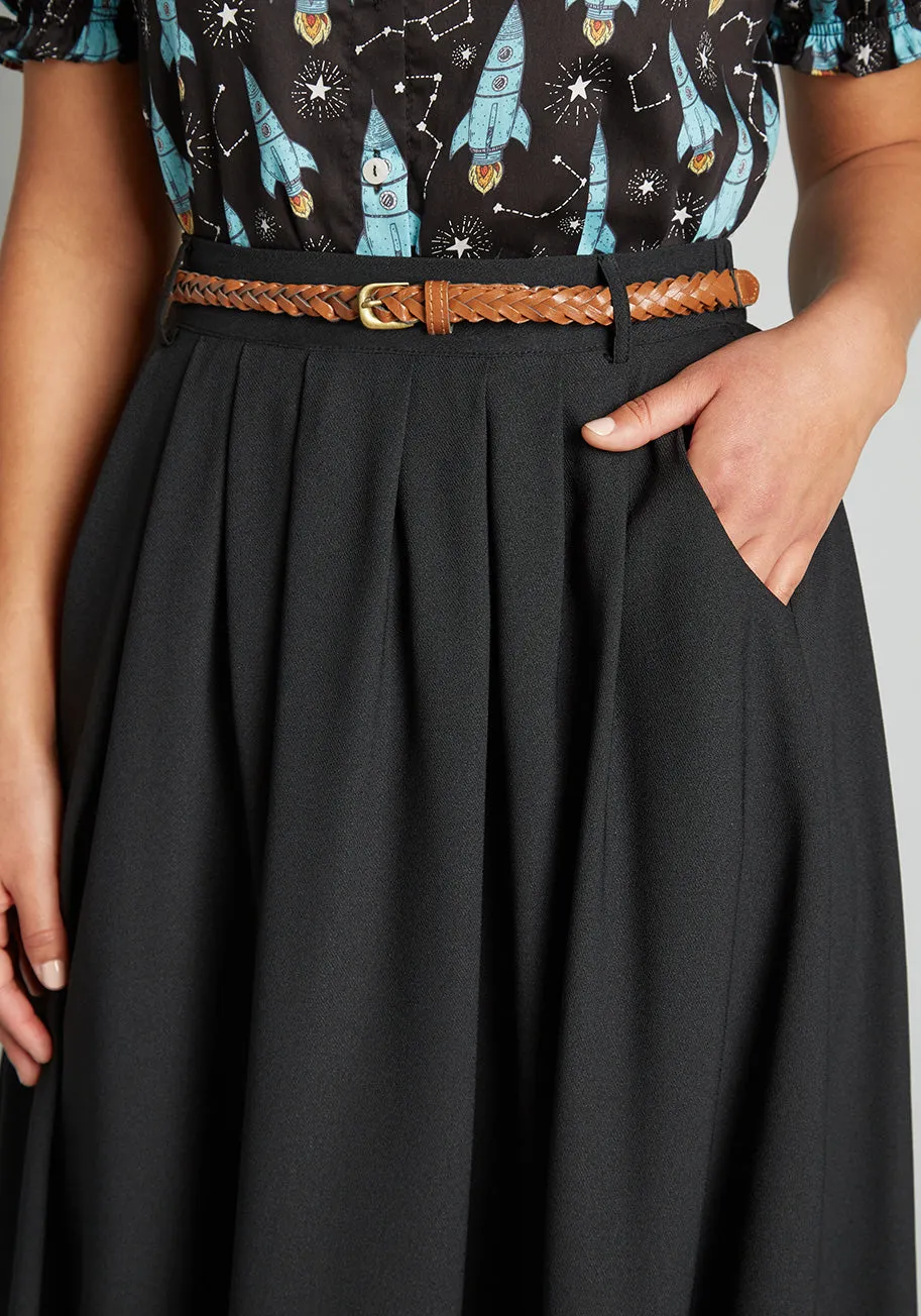 Breathtaking Tiger Lilies Midi Skirt