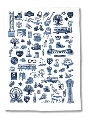 Chicago Icons Dish Towel