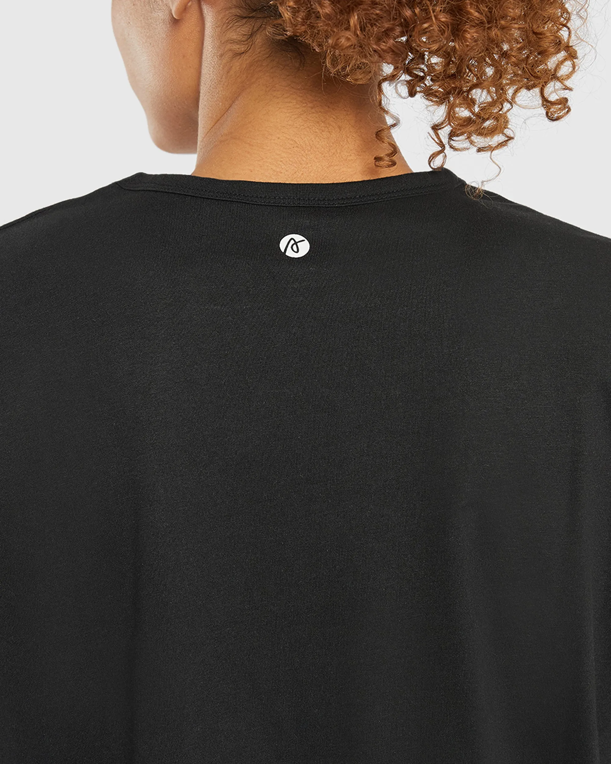 Essential Oversized Long Sleeve T Shirt - Black