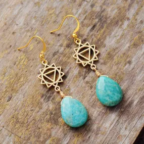 Giralang Amazonite Dangle Earrings