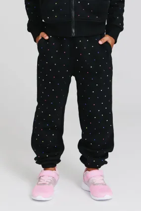 Kids Gems Jogger in Black