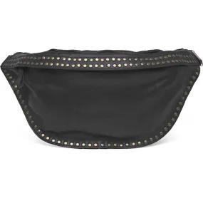 Leather bumbag decorated with beautiful rivets / 15970 - Black (Nero)