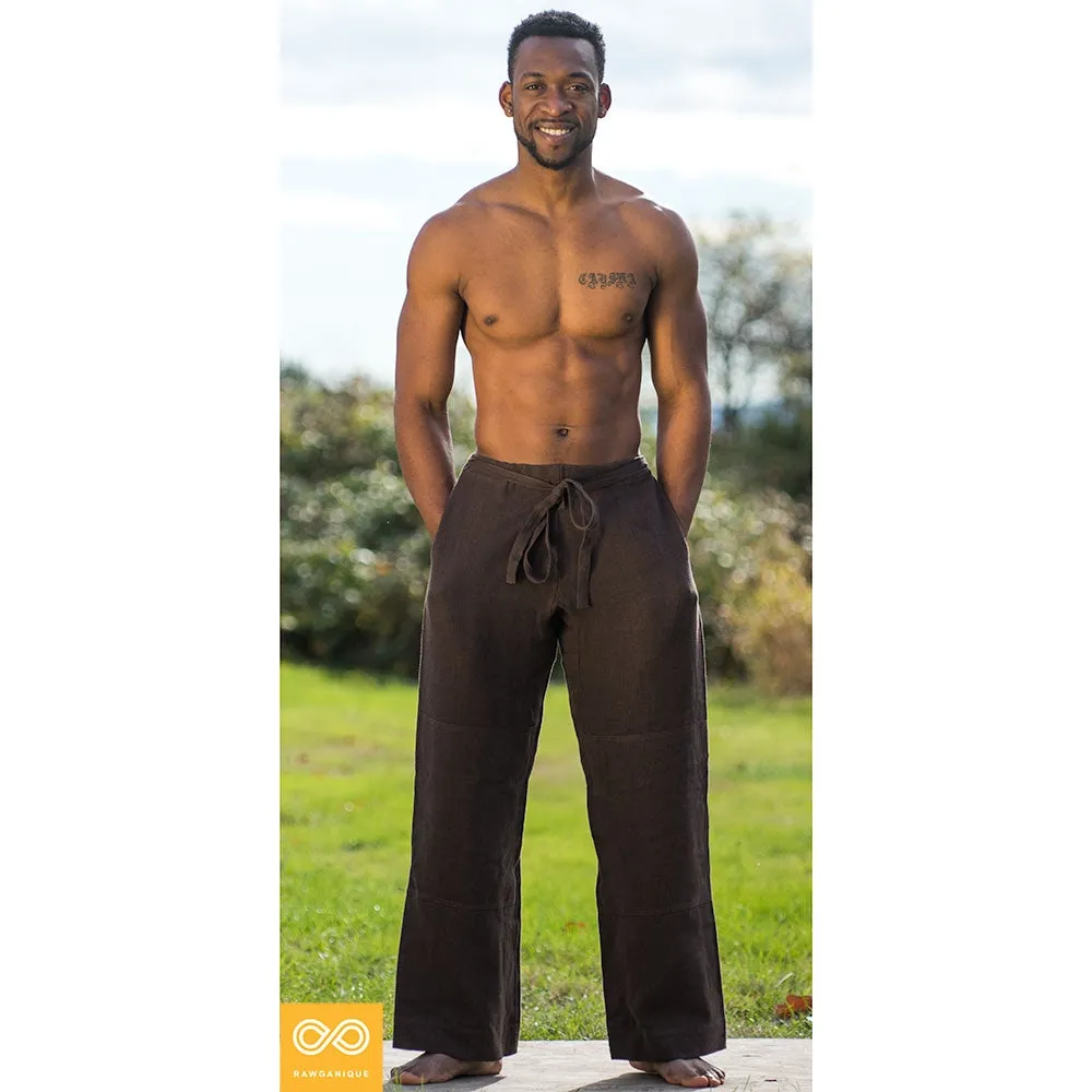 MORIO 100% Organic Hemp Karate Gi Ninja Pants (Elastic-Free; Unisex; OC Thread Option, 100% Biodegradable)