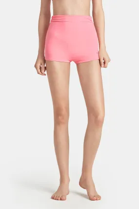 Ruched High-Waist Shorts