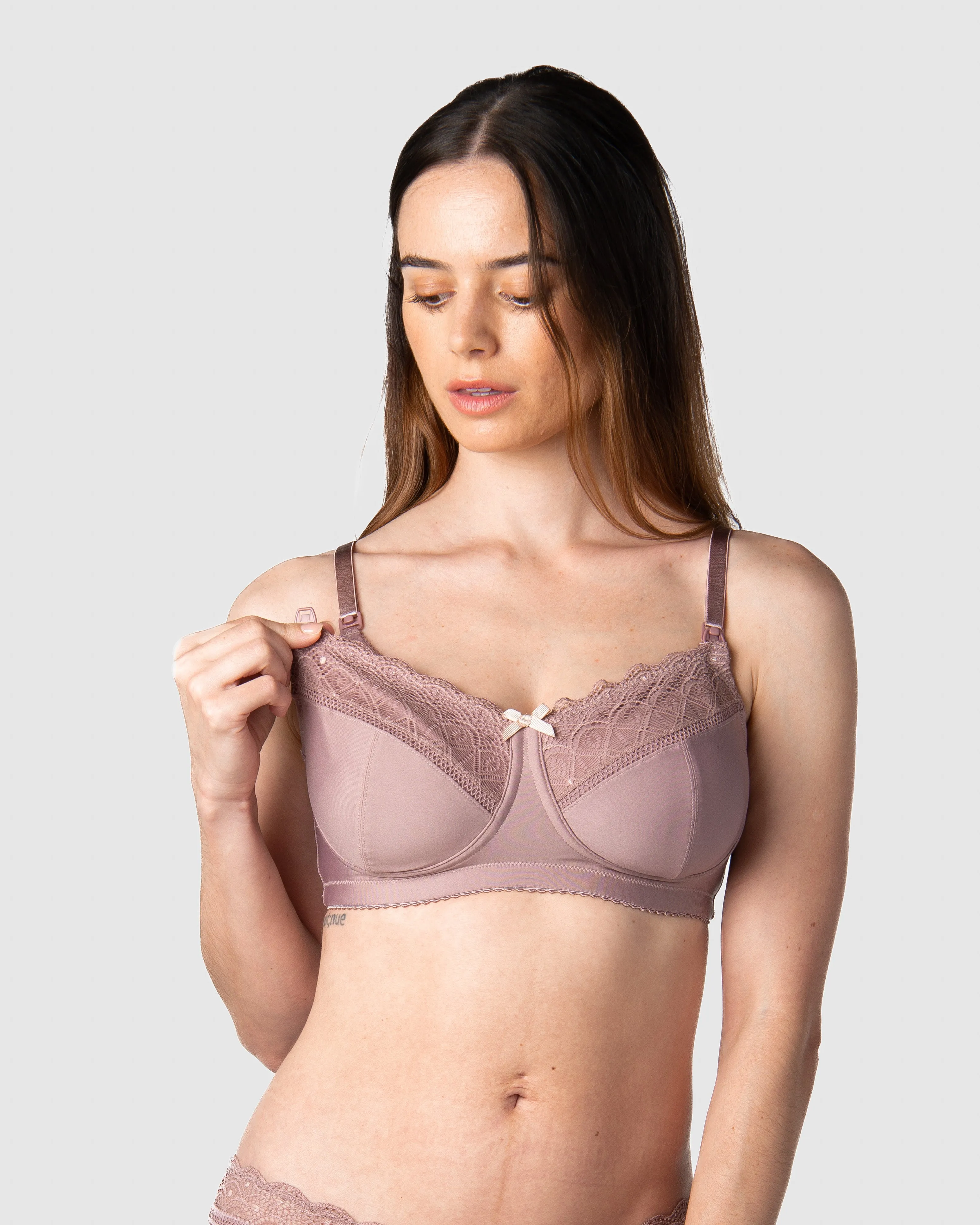 SHOW OFF MOCHA NURSING BRA - WIREFREE