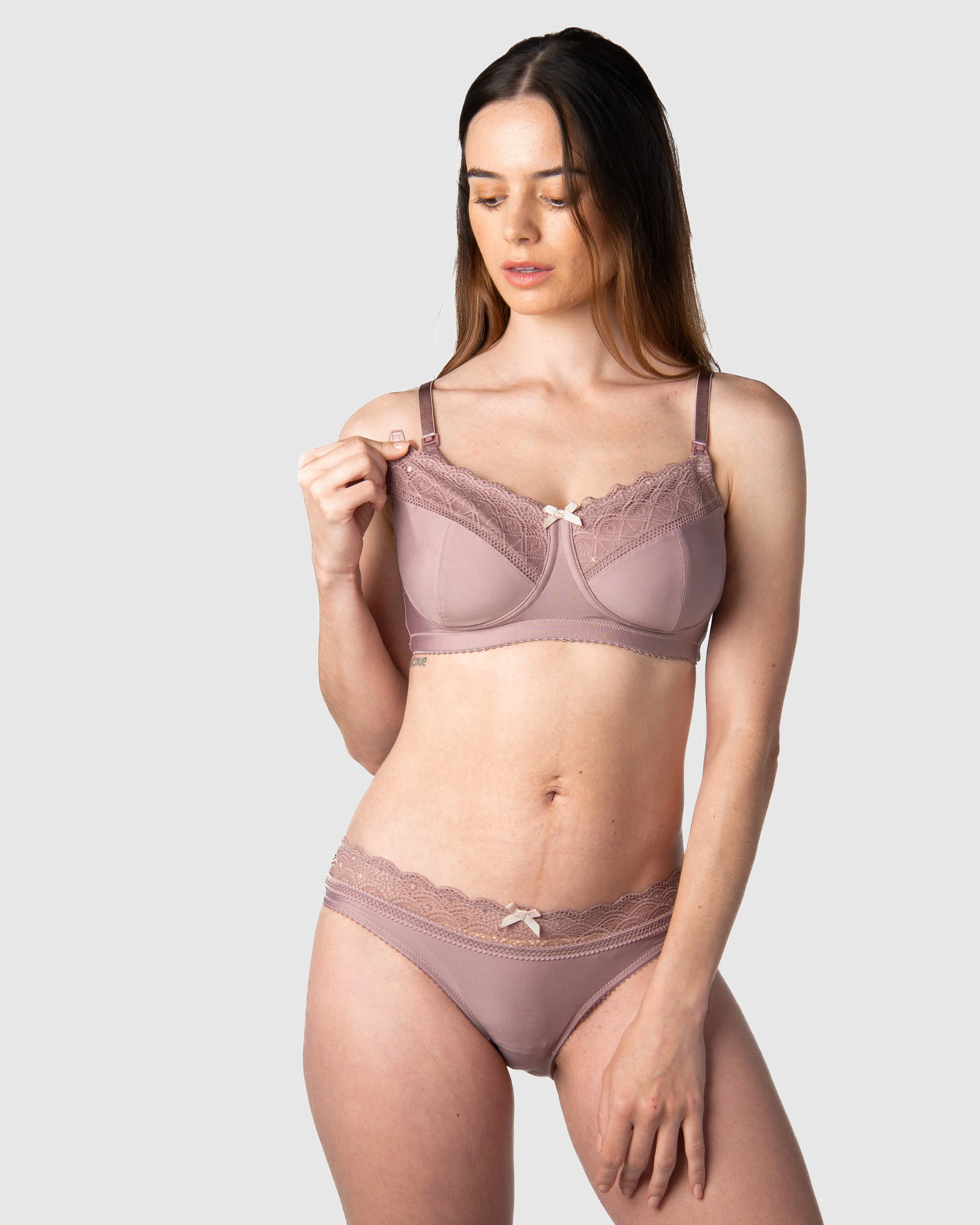 SHOW OFF MOCHA NURSING BRA - WIREFREE