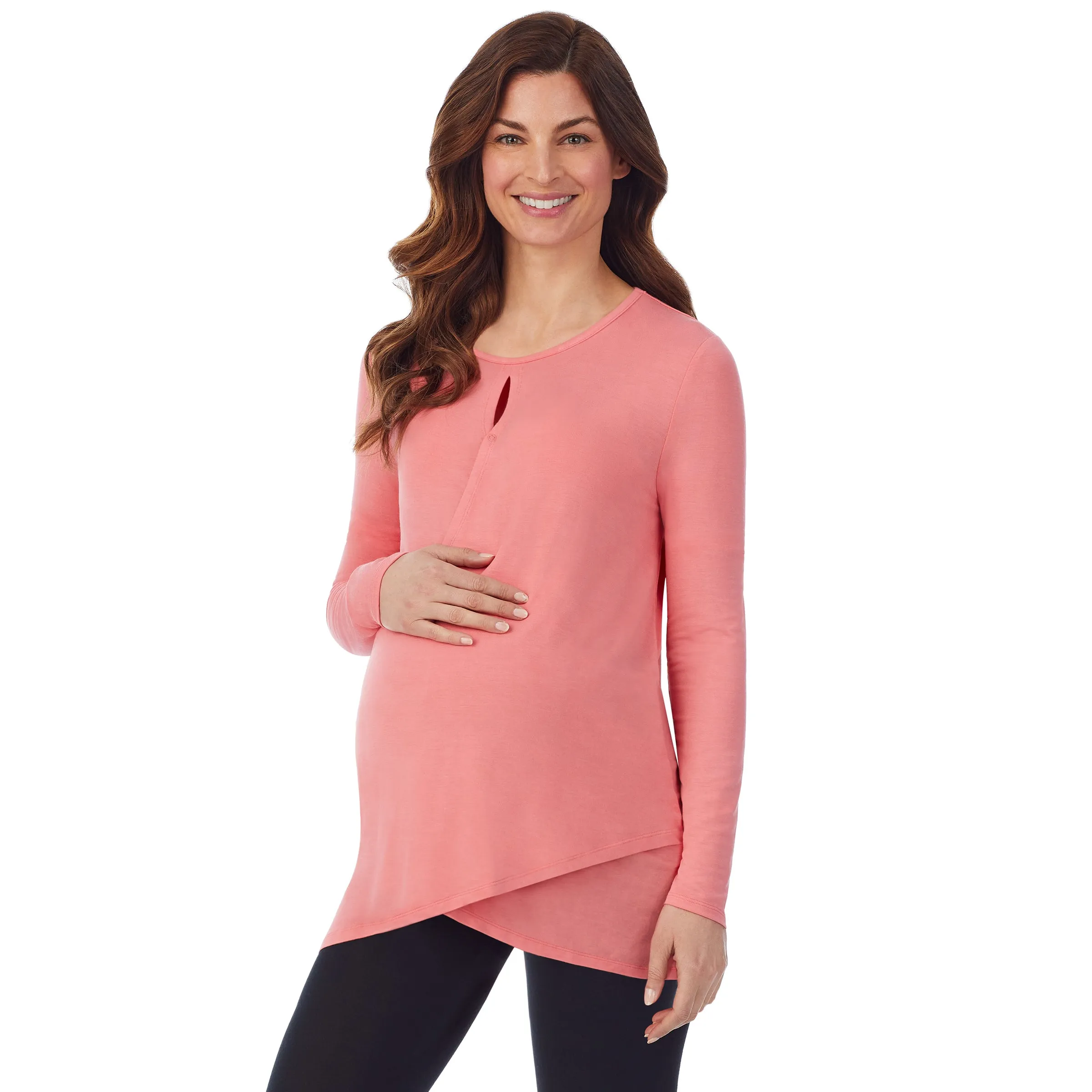 Softwear with Stretch Maternity Wrap Front Top