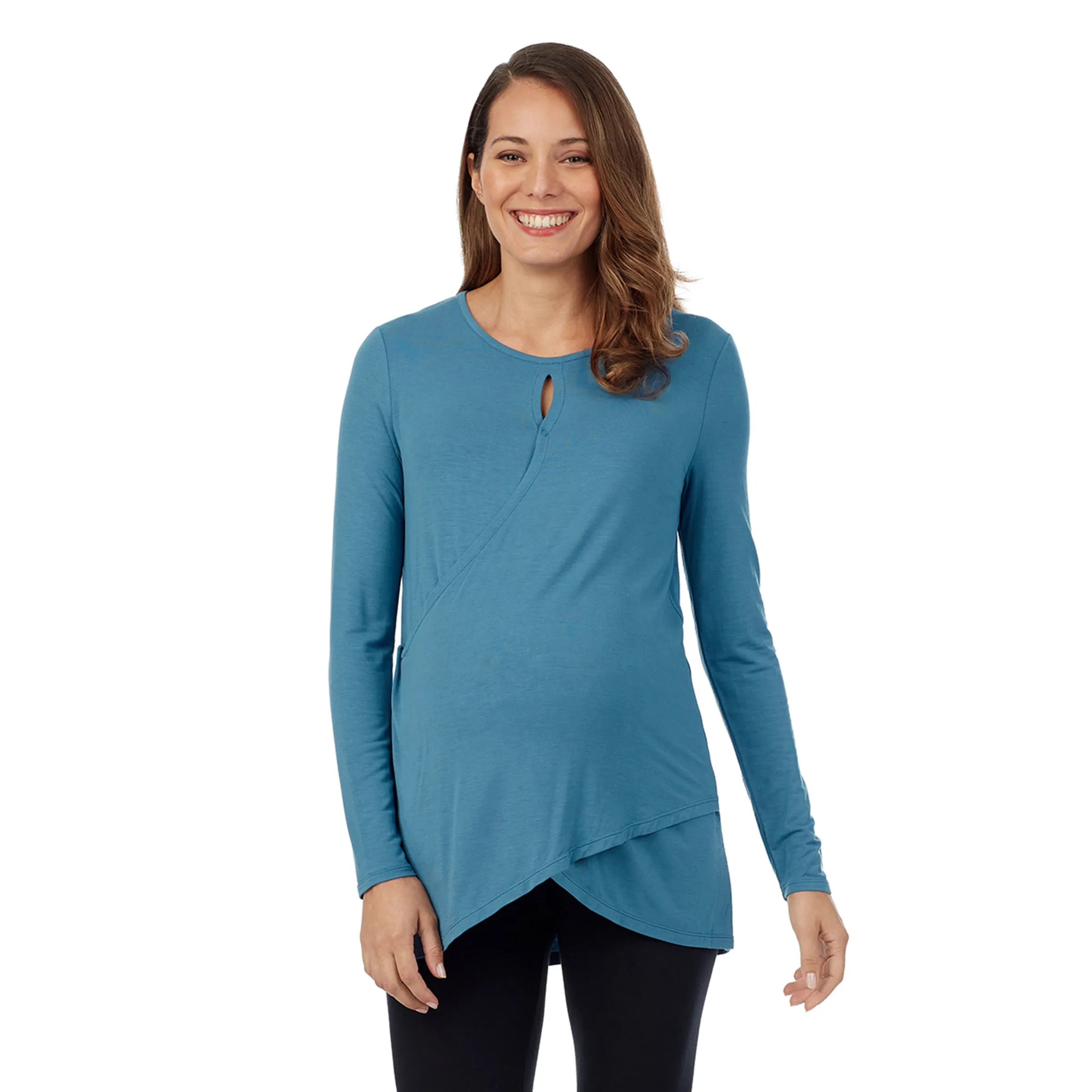 Softwear with Stretch Maternity Wrap Front Top