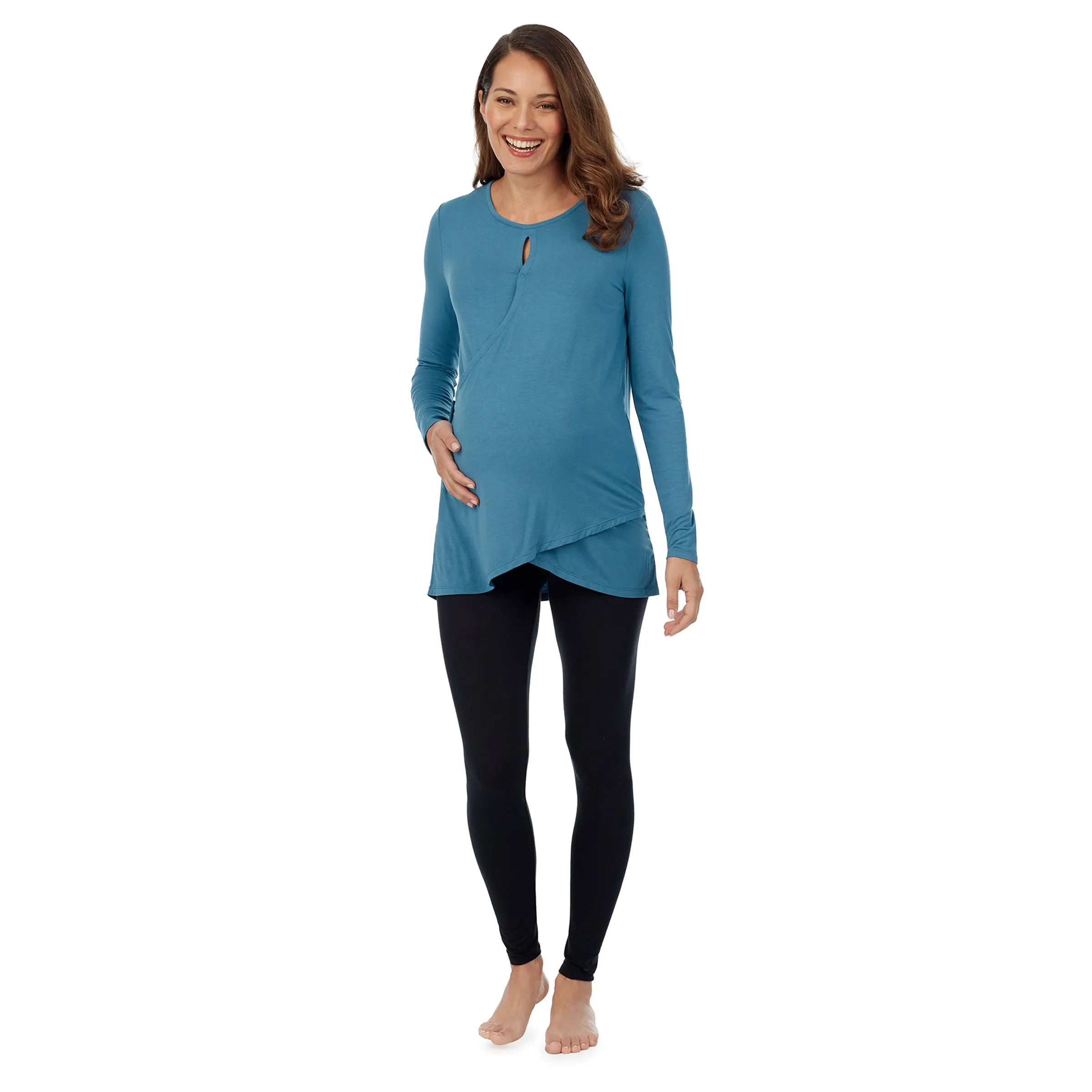 Softwear with Stretch Maternity Wrap Front Top