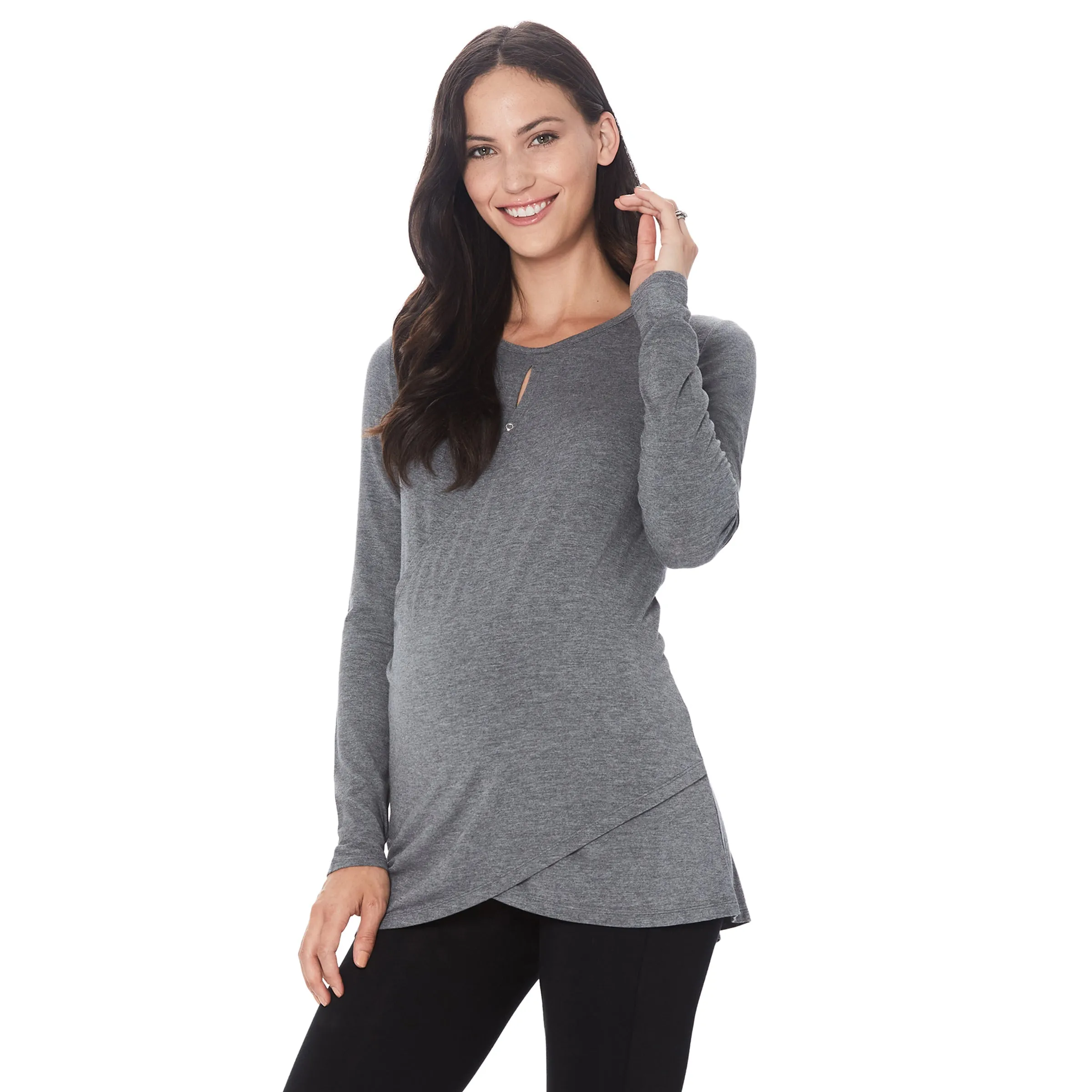 Softwear with Stretch Maternity Wrap Front Top