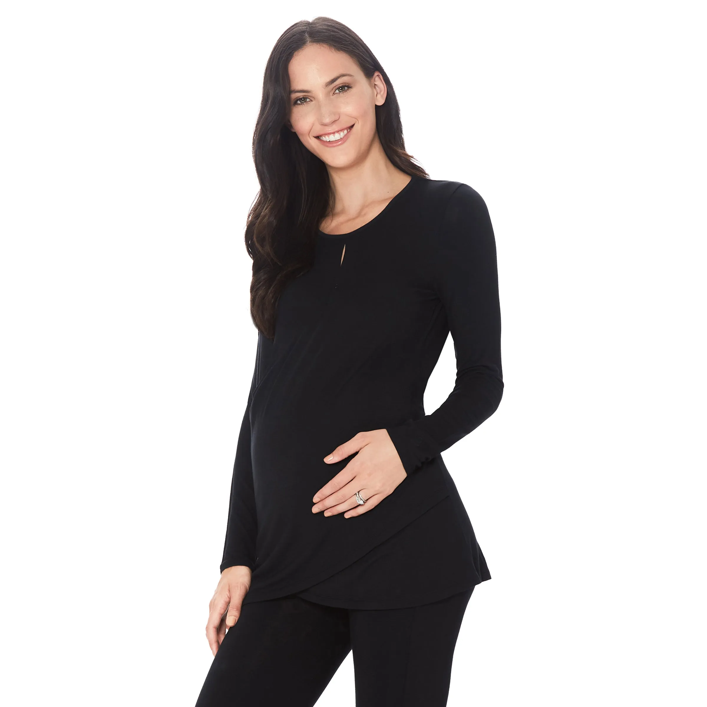 Softwear with Stretch Maternity Wrap Front Top