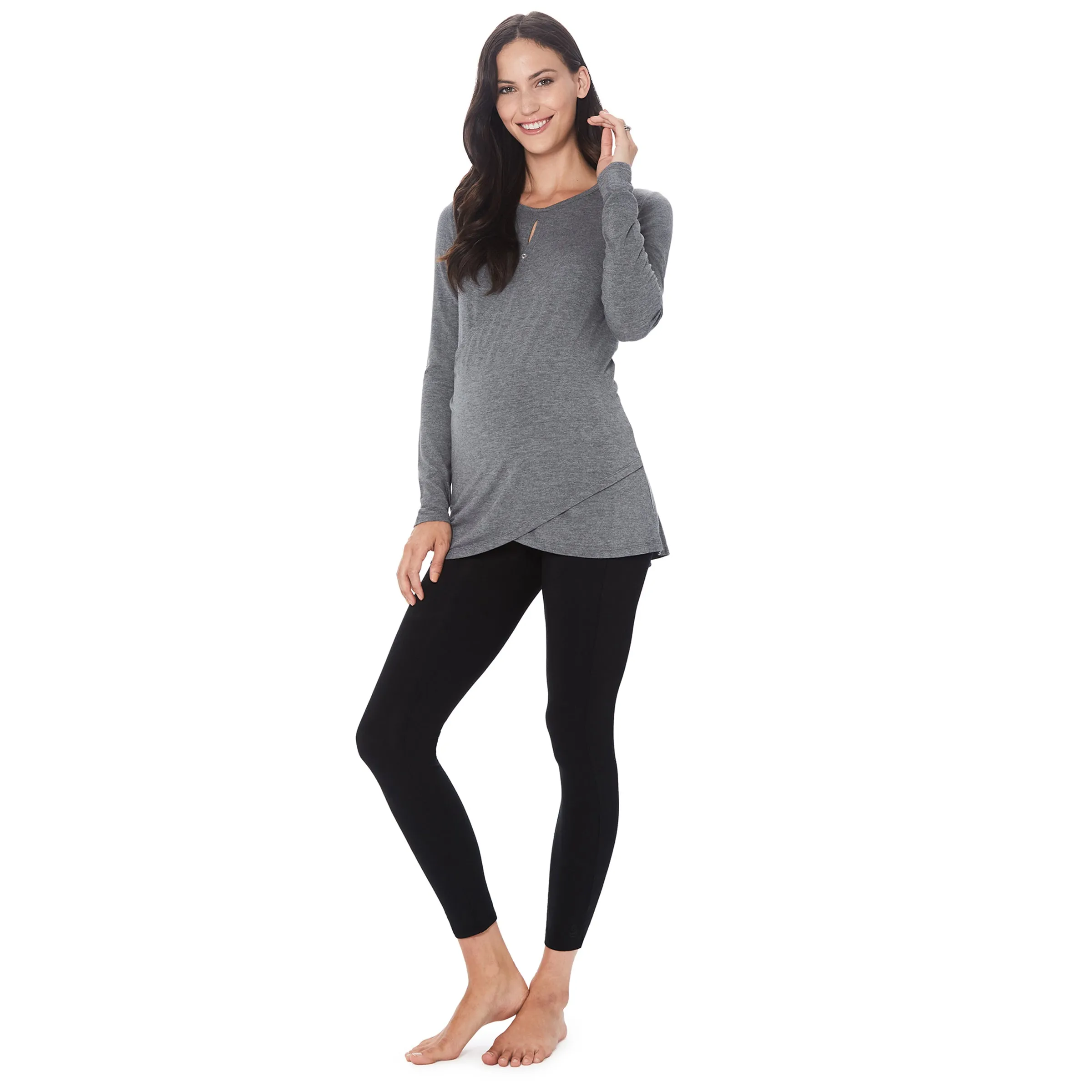 Softwear with Stretch Maternity Wrap Front Top