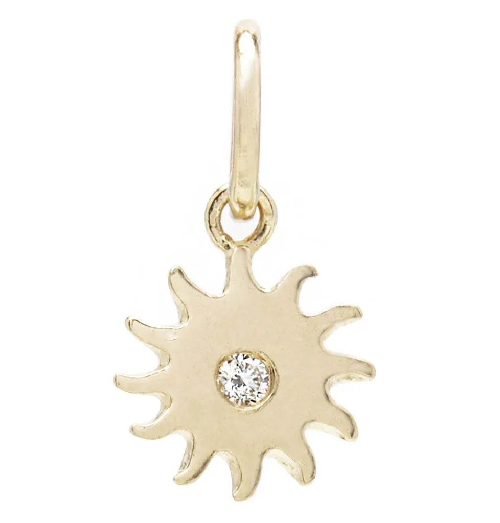 Sun Mini Charm With Diamond