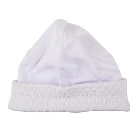 White Smocked Beanie